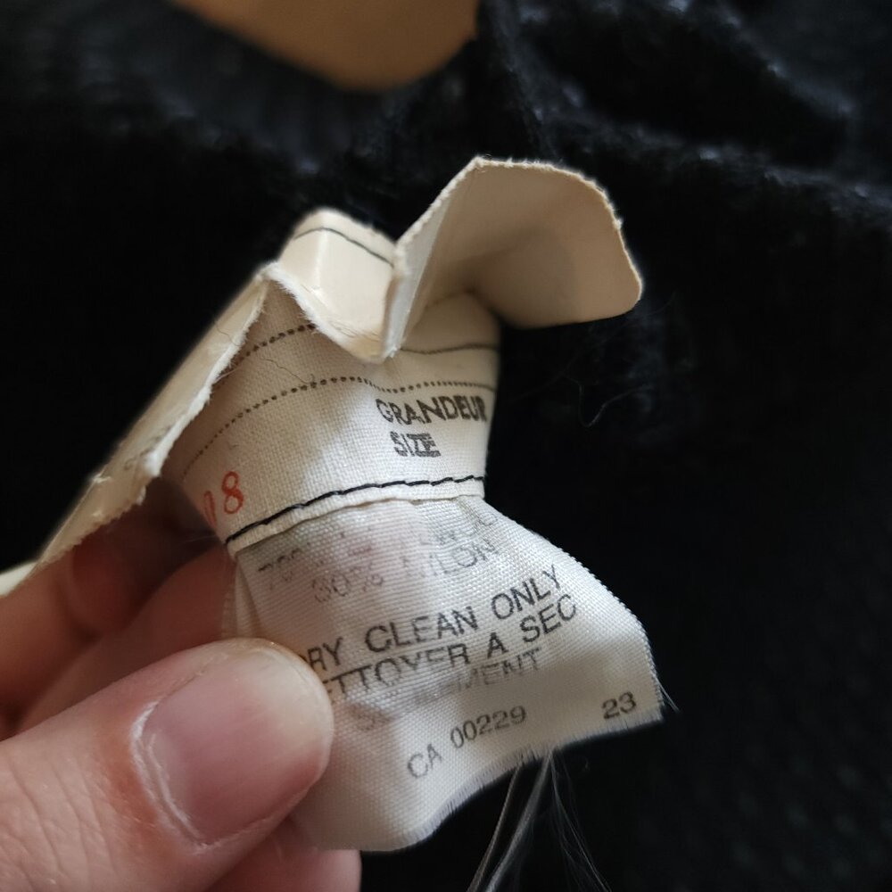 Vintage Aquascutum Black Wool Blend Textured Blazer - Picture 9 of 11